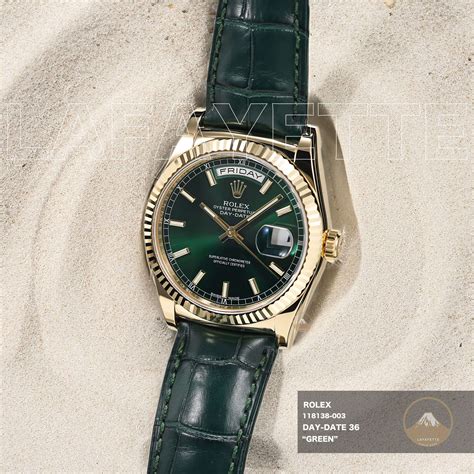 rolex 118138 green|rolex day date 118138.